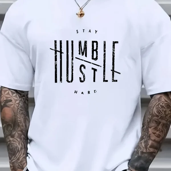 100% Cotton Stay Humble Hustle  Men's T-Shirt