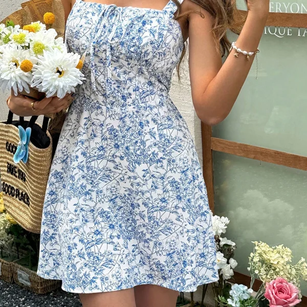 Elegant V-Neck Sleeveless Midi Dress